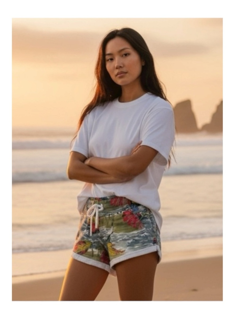 HTF: Lucky ☘︎︎ Hawaiian Surfer Sweatpants Shorts ☘︎︎ Palm Ocean Breeze ☘︎︎ Small